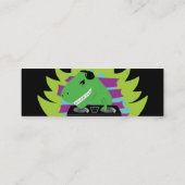 Dj-asaurus Rex T-Rex DJ-Visitenkarten Mini Visitenkarte (Rückseite)