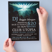 DJ auf Bühne, DJ, Club Event Advertising Flyer (Hand)
