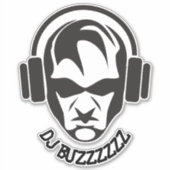 DJ-Aufkleber für cool individuelle Name Aufkleber (Vorderseite)