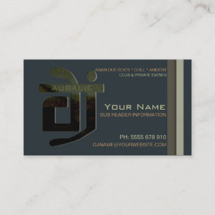 DJ Aural Beats Music Business Card Visitenkarte
