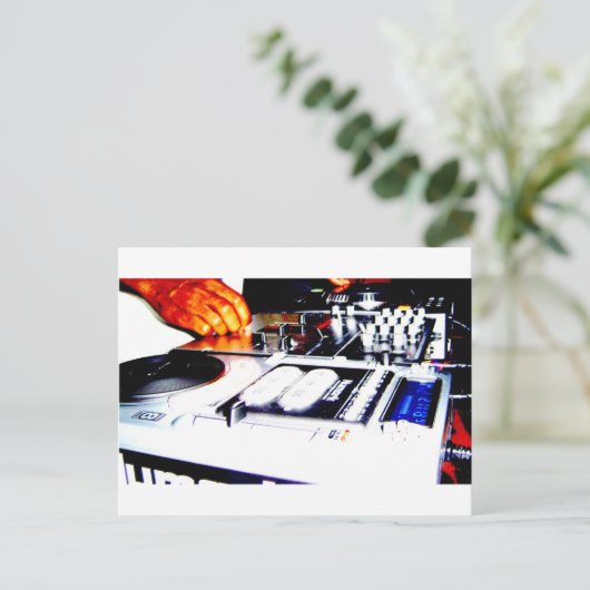DJ-Ausrüstung (CDs) Postkarte (Stehend Vorderseite)