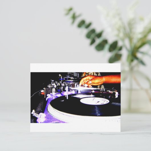 DJ-Ausrüstung Postkarte (Stehend Vorderseite)