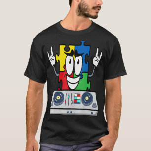 Dj Autismus-Bewusstsein Süßes Puzzleteil Jungen Mä T-Shirt