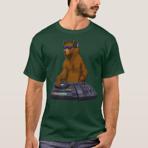 DJ Bear Turntable Music Novelity Equalizer T-Shirt