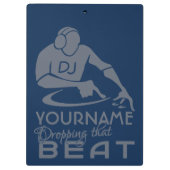DJ benutzerdefinierte Farbe und Monogramm-Zwischen Klemmbrett (Rückseite)