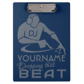 DJ benutzerdefinierte Farbe und Monogramm-Zwischen Klemmbrett (Vorderseite)