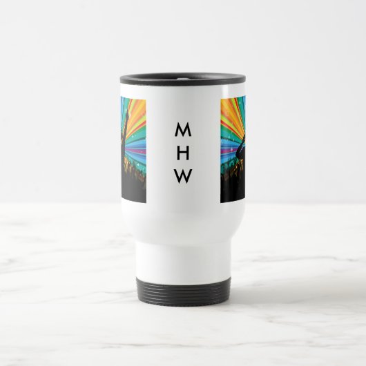 DJ-benutzerdefinierte Monogramm-Tasse Reisebecher (Mittel)