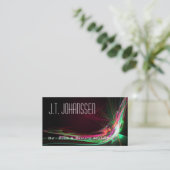 DJ - Berufliche Visitenkarten für die Farbexplosio Visitenkarte (Stehend Vorderseite)