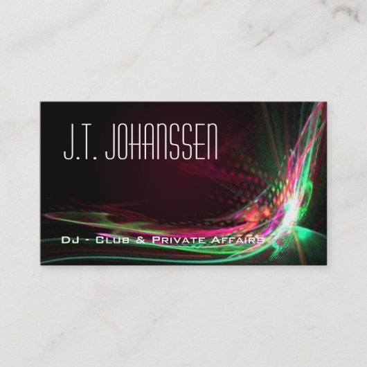 DJ - Berufliche Visitenkarten für die Farbexplosio Visitenkarte (Vorderseite)