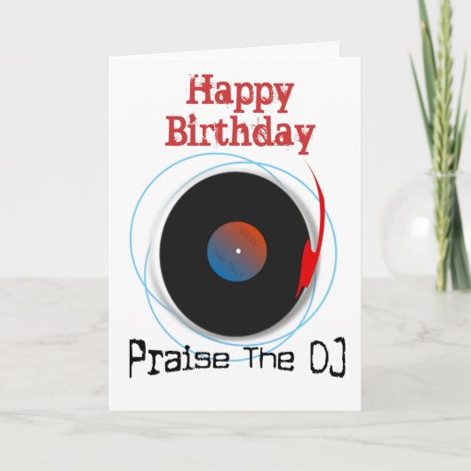 DJ Birthday Card Karte (Vorderseite)