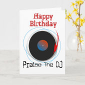 DJ Birthday Card Karte (Gelbe Blume)