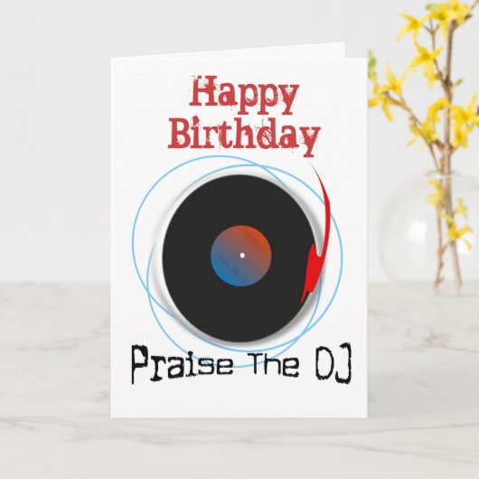 DJ Birthday Card Karte (Gelbe Blume)