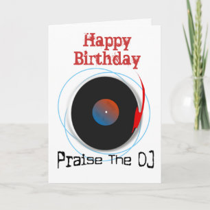 DJ Birthday Card Karte