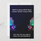 DJ Birthday Party Invitation - Customizable Einladung (Rückseite)