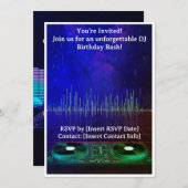 DJ Birthday Party Invitation - Customizable  Einladung (Vorne/Hinten)