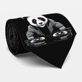 DJ Black and White Panda Krawatte (Gerollt)