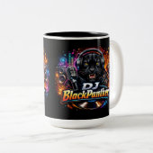 DJ BLACKPANTHER 2 Two-Tone COFFEE MUG Zweifarbige Tasse (VorderseiteRechts)