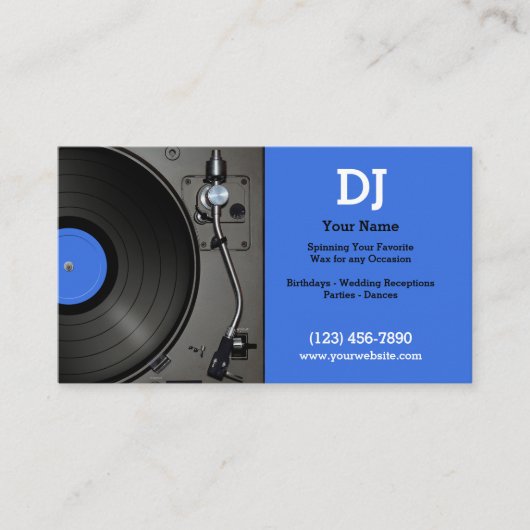 DJ Blue Visitenkarte (Vorderseite)