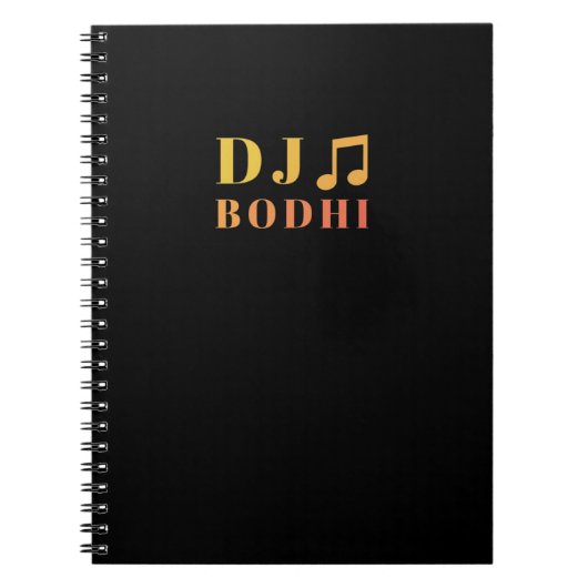 DJ Bodhi-Notebook Notizblock (Vorderseite)
