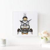 Dj breton quadratische wanduhr (Zuhause)