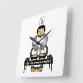 Dj breton quadratische wanduhr (Winkel)