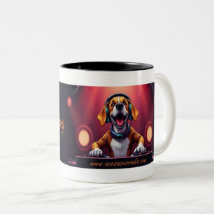 DJ buddydog Banner-Tasse Zweifarbige Tasse