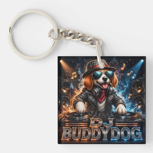 DJ BUDDYDOG DOPPELSEITIG SCHLÜSSELANHÄNGER (Vorderseite)