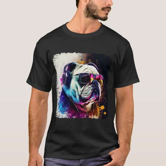 DJ Bulldog T-Shirt (Vorderseite)