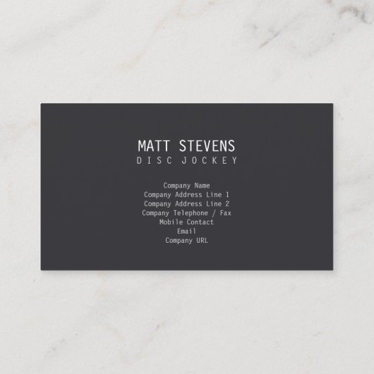 DJ Business Card Loud Lautsprecher Visitenkarte (Rückseite)