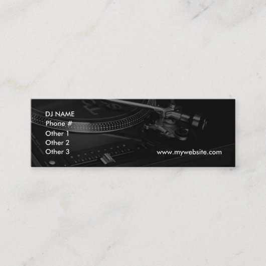 DJ Business Card Mini Visitenkarte (Vorderseite)
