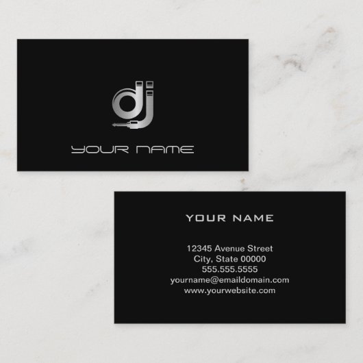 DJ Business Card Visitenkarte (Vorne/Hinten)