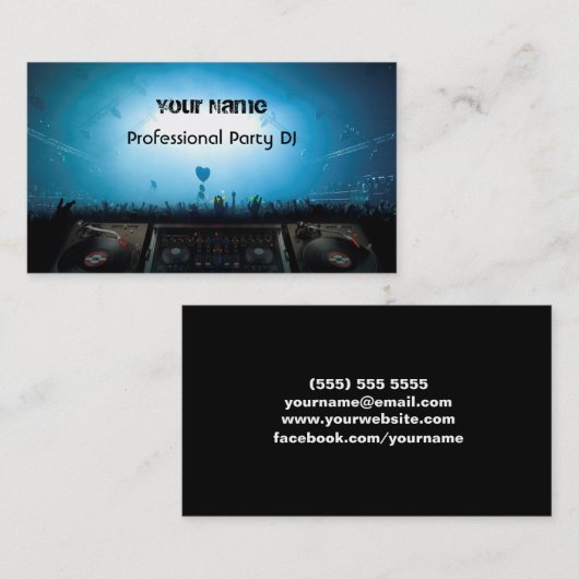 DJ Business Card Visitenkarte (Vorne/Hinten)