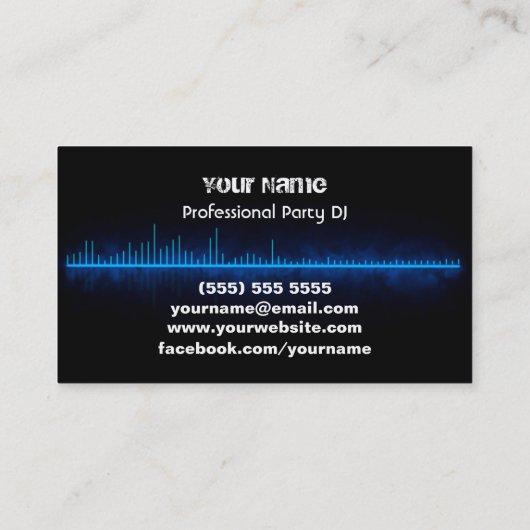 DJ Business Card Visitenkarte (Rückseite)