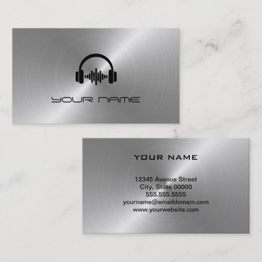 DJ Business Card Visitenkarte (Vorne/Hinten)