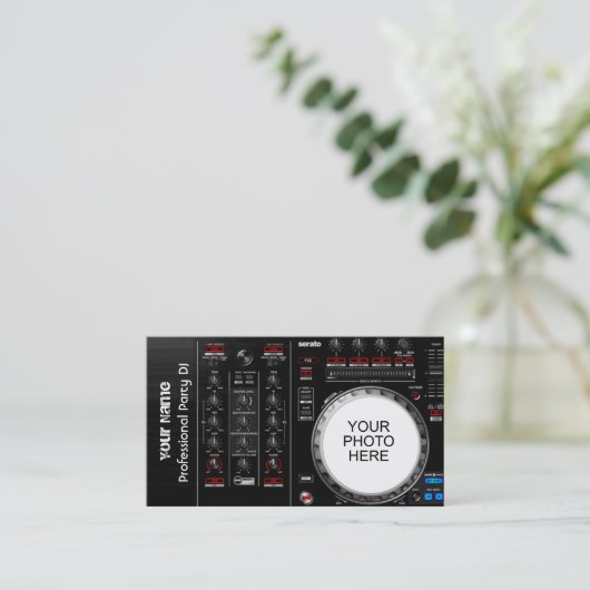 DJ Business Card Visitenkarte (Stehend Vorderseite)