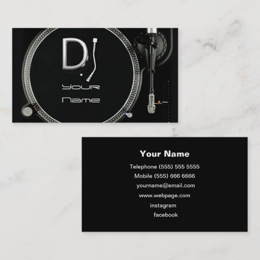 DJ Business Card Visitenkarte (Vorne/Hinten)