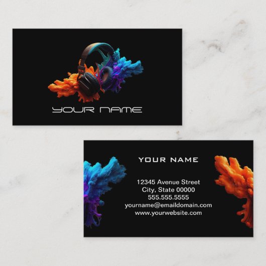 DJ Business Card Visitenkarte (Vorne/Hinten)