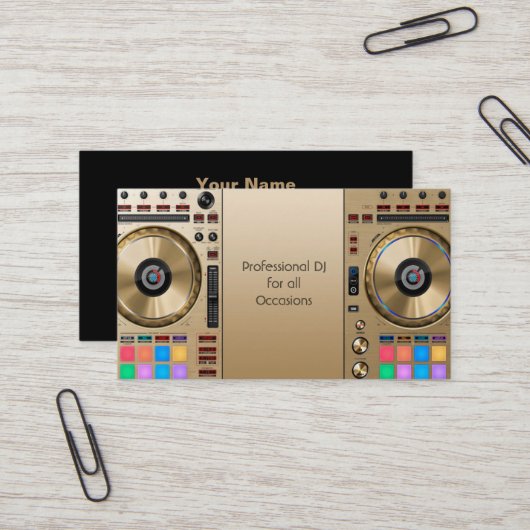 DJ Business Card Visitenkarte (Vorderseite/Rückseite Beispiel)