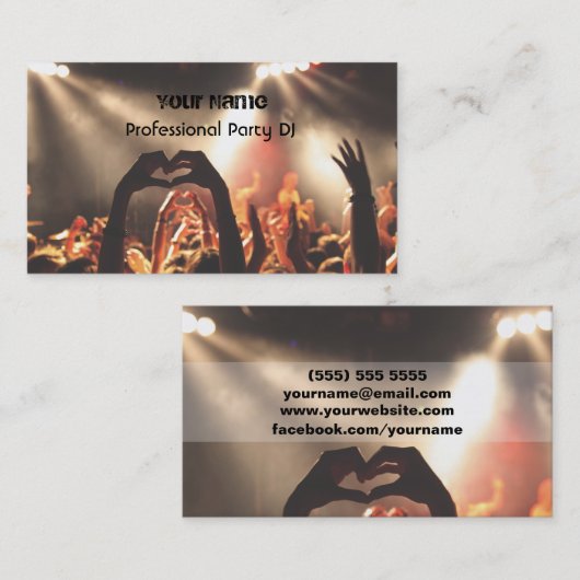 DJ Business Card Visitenkarte (Vorne/Hinten)