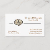 DJ Business Card Visitenkarte (Vorderseite)