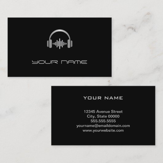 DJ Business Card Visitenkarte (Vorne/Hinten)