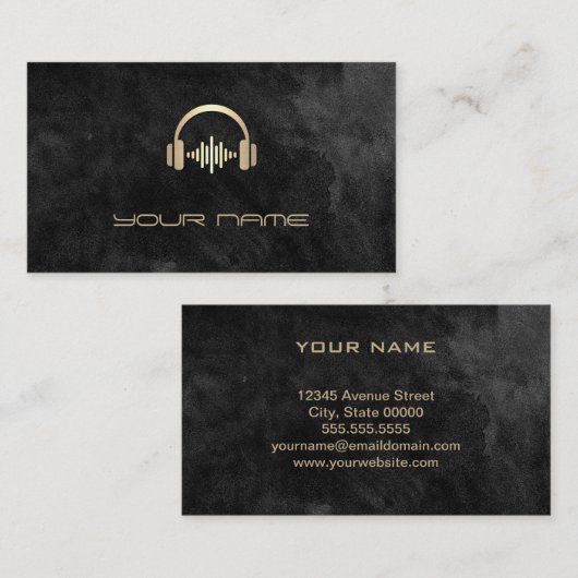 DJ Business Card Visitenkarte (Vorne/Hinten)