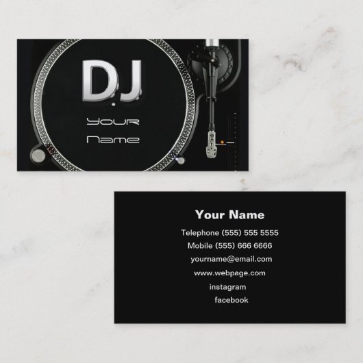 DJ Business Card Visitenkarte (Vorne/Hinten)