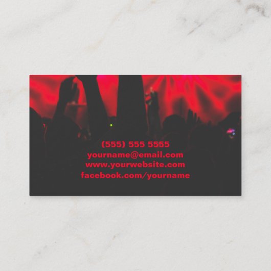 DJ Business Card Visitenkarte (Rückseite)