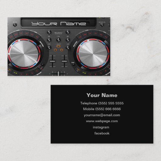DJ Business Card Visitenkarte (Vorne/Hinten)