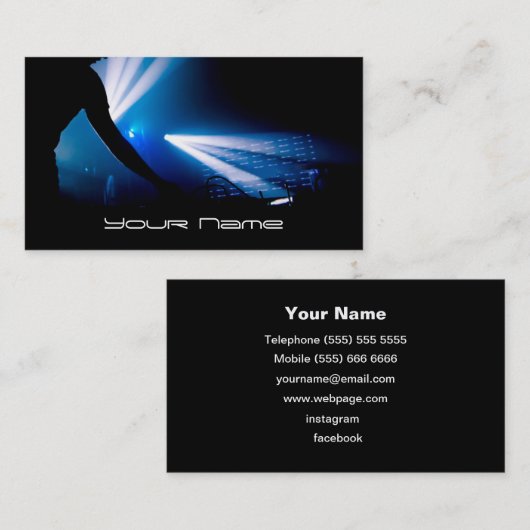 DJ Business Card Visitenkarte (Vorne/Hinten)