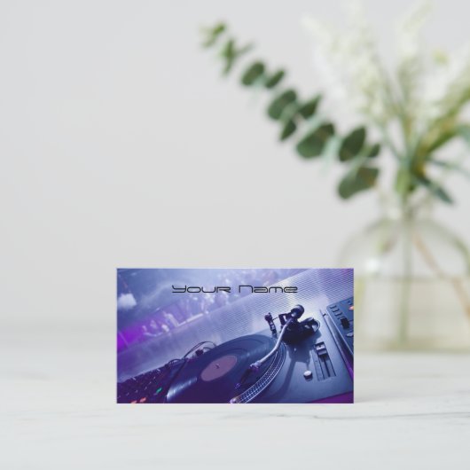 DJ Business Card Visitenkarte (Stehend Vorderseite)