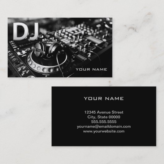 DJ Business Card Visitenkarte (Vorne/Hinten)
