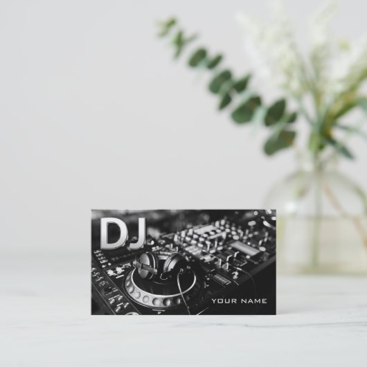 DJ Business Card Visitenkarte (Stehend Vorderseite)