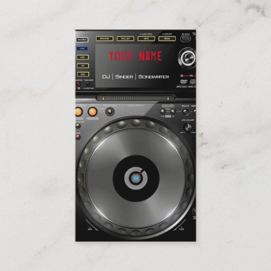 DJ Business Card Visitenkarte (Vorderseite)